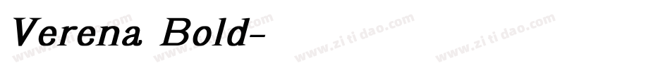 Verena Bold字体转换
